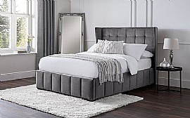 Gatsby Light Grey Upholstered Bed Frame